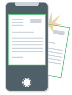 Mobile application capture (loans, refunds, returns)